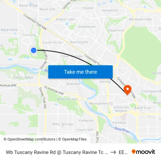 Wb Tuscany Ravine Rd @ Tuscany Ravine Tc NW to EEEL map