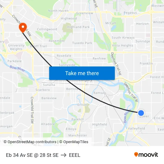 Eb 34 Av SE @ 28 St SE to EEEL map