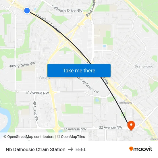 Nb Dalhousie Ctrain Station to EEEL map
