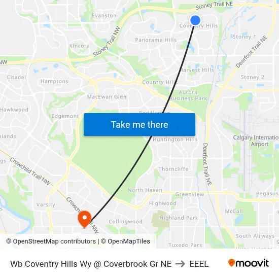 Wb Coventry Hills Wy @ Coverbrook Gr NE to EEEL map