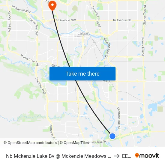 Nb Mckenzie Lake Bv @ Mckenzie Meadows Dr SE to EEEL map