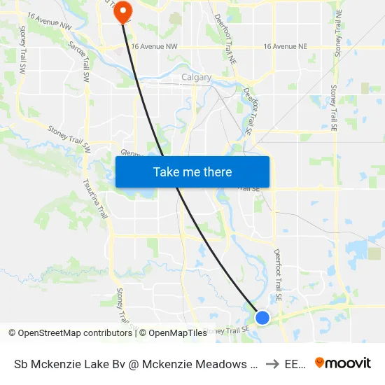 Sb Mckenzie Lake Bv @ Mckenzie Meadows Dr SE to EEEL map