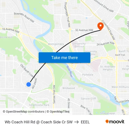 Wb Coach Hill Rd @ Coach Side Cr SW to EEEL map