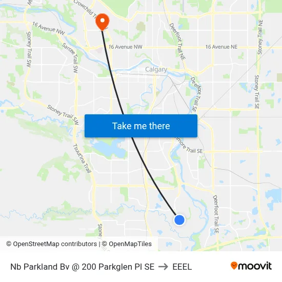 Nb Parkland Bv @ 200 Parkglen Pl SE to EEEL map