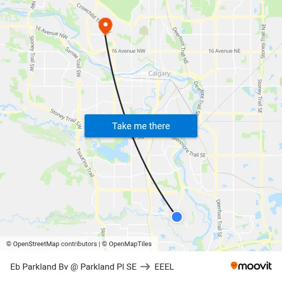 Eb Parkland Bv @ Parkland Pl SE to EEEL map