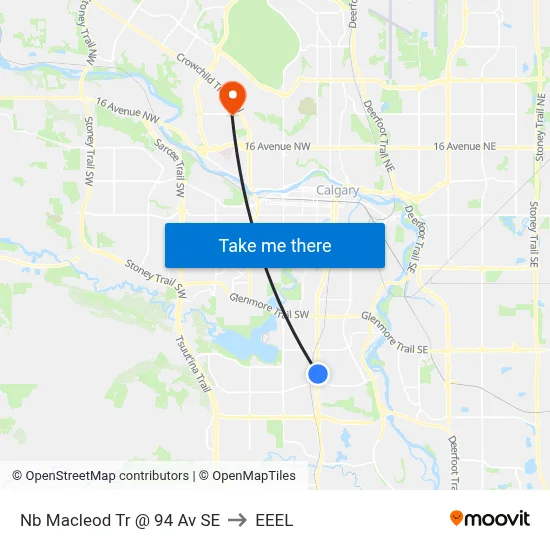 Nb Macleod Tr @ 94 Av SE to EEEL map