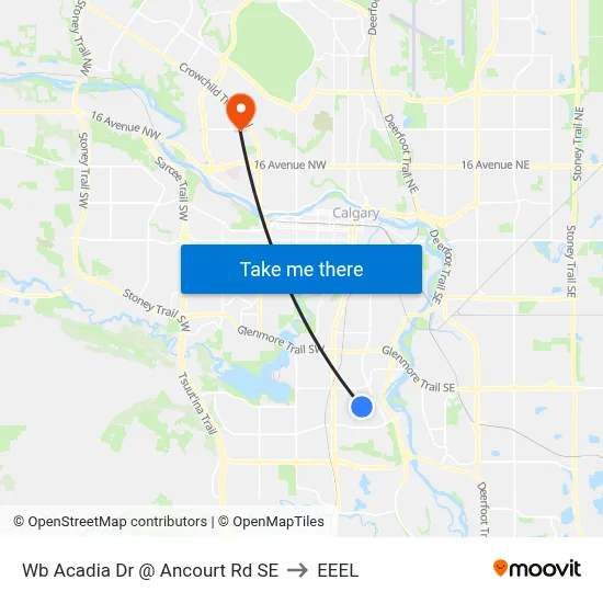Wb Acadia Dr @ Ancourt Rd SE to EEEL map