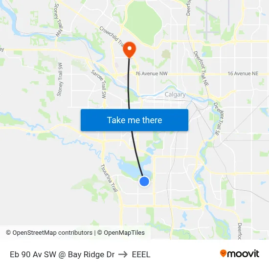 Eb 90 Av SW @ Bay Ridge Dr to EEEL map