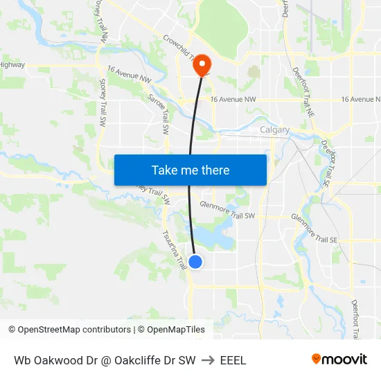 Wb Oakwood Dr @ Oakcliffe Dr SW to EEEL map
