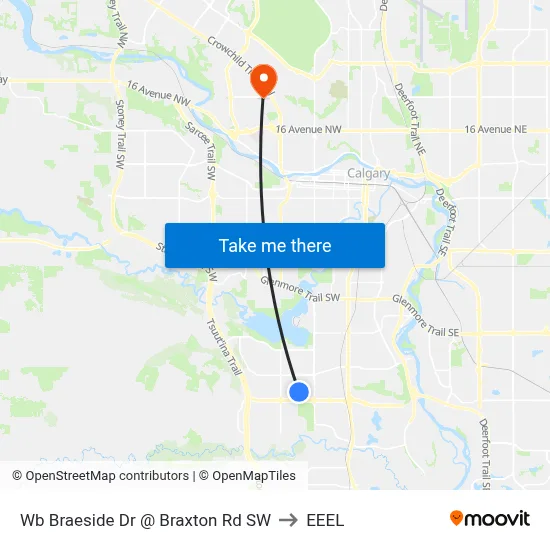 Wb Braeside Dr @ Braxton Rd SW to EEEL map