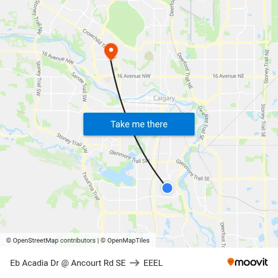 Eb Acadia Dr @ Ancourt  Rd SE to EEEL map