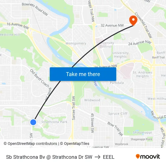 Sb Strathcona Bv @ Strathcona Dr SW to EEEL map