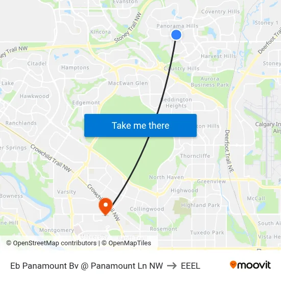 Eb Panamount Bv @ Panamount Ln NW to EEEL map