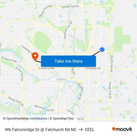 Wb Falconridge Dr @ Falchurch Rd NE to EEEL map