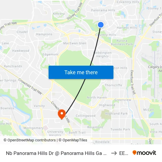 Nb Panorama Hills Dr @ Panorama Hills Ga NW to EEEL map