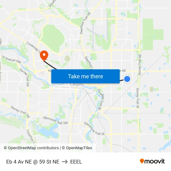 Eb 4 Av NE @ 59 St NE to EEEL map