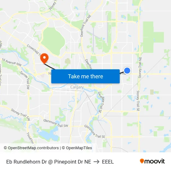 Eb Rundlehorn Dr @ Pinepoint Dr NE to EEEL map