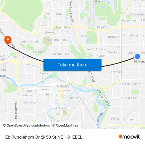 Eb Rundlehorn Dr @ 50 St NE to EEEL map