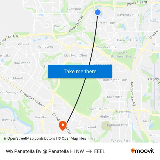 Wb Panatella Bv @ Panatella Hl NW to EEEL map