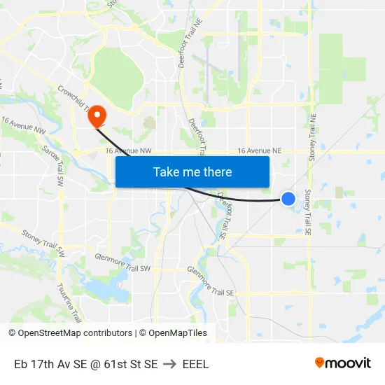 Eb 17th Av SE @ 61st St SE to EEEL map