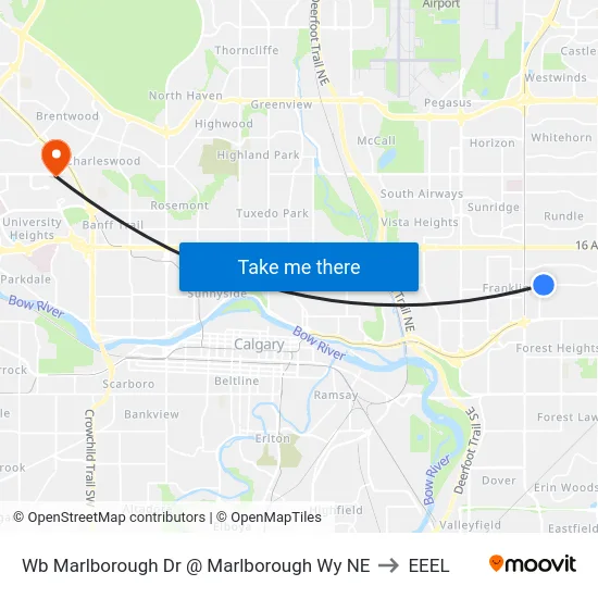 Wb Marlborough Dr @ Marlborough Wy NE to EEEL map