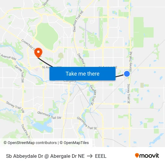 Sb Abbeydale Dr @ Abergale Dr NE to EEEL map