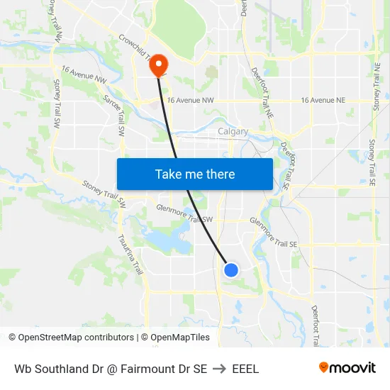 Wb Southland Dr @ Fairmount Dr SE to EEEL map