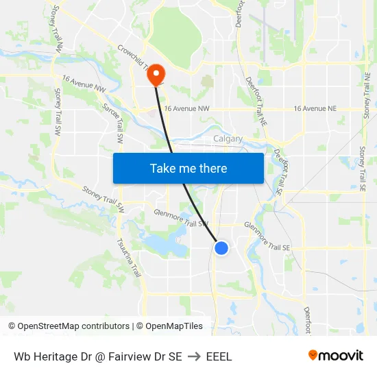 Wb Heritage Dr @ Fairview Dr SE to EEEL map