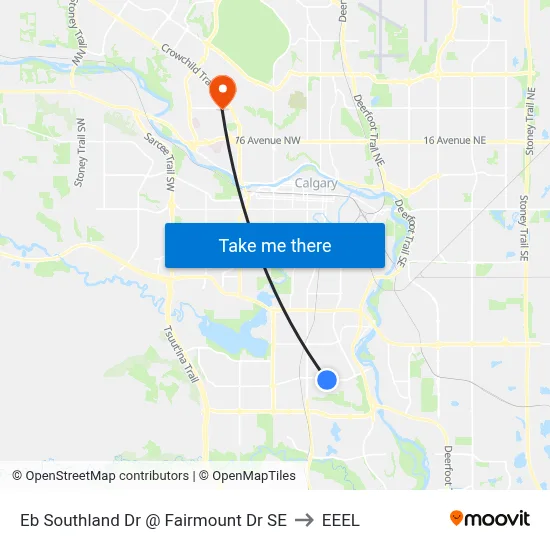 Eb Southland Dr @ Fairmount Dr SE to EEEL map