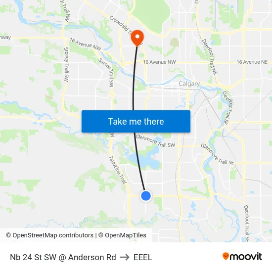 Nb 24 St SW @ Anderson Rd to EEEL map