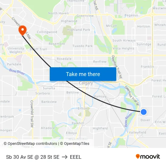 Sb 30 Av SE @ 28 St SE to EEEL map