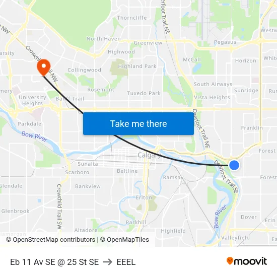 Eb 11 Av SE @ 25 St SE to EEEL map