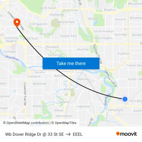Wb Dover Ridge Dr @ 33 St SE to EEEL map