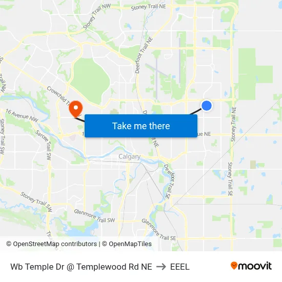Wb Temple Dr @ Templewood Rd NE to EEEL map
