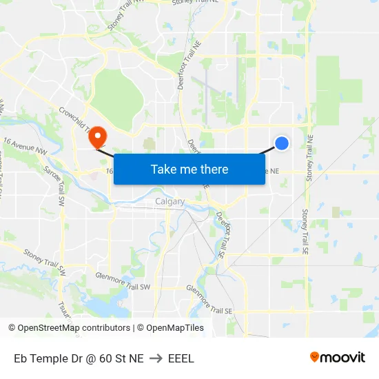 Eb Temple Dr @ 60 St NE to EEEL map