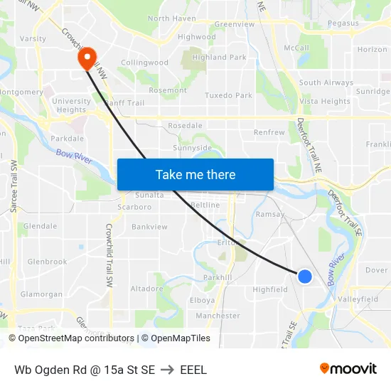 Wb Ogden Rd @ 15a St SE to EEEL map