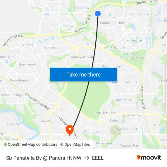 Sb Panatella Bv @ Panora Ht NW to EEEL map