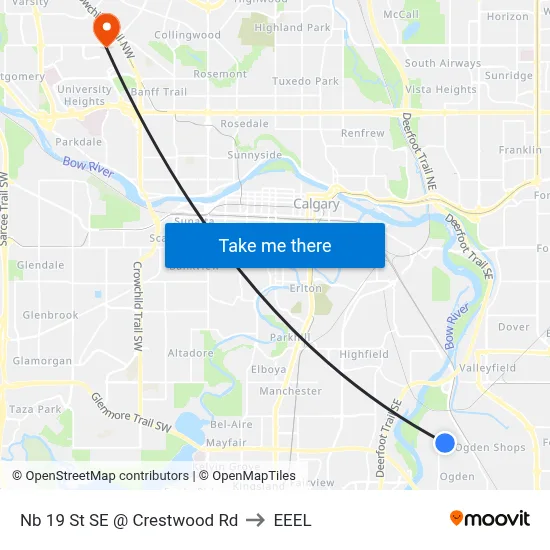 Nb 19 St SE @ Crestwood Rd to EEEL map