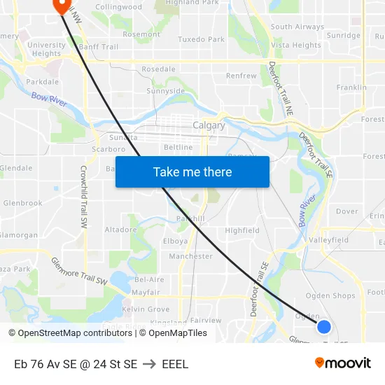 Eb 76 Av SE @ 24 St SE to EEEL map