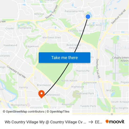 Wb Country Village Wy @ Country Village Cv NE to EEEL map