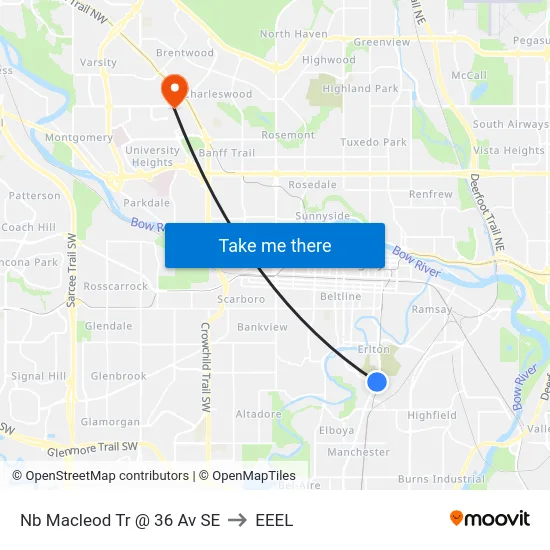 Nb Macleod Tr @ 36 Av SE to EEEL map