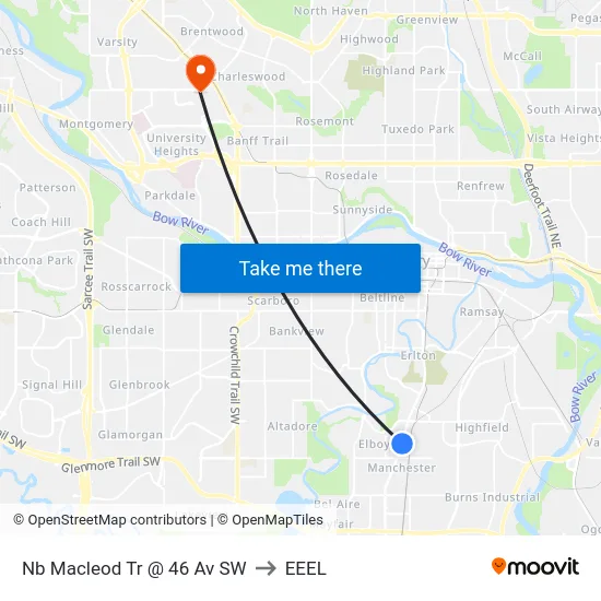 Nb Macleod Tr @ 46 Av SW to EEEL map