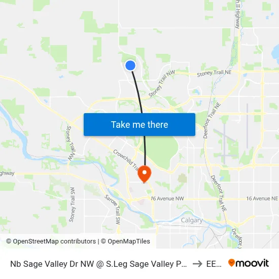 Nb Sage Valley Dr NW @ S.Leg Sage Valley Pa NW to EEEL map