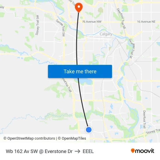 Wb 162 Av SW @ Everstone Dr to EEEL map