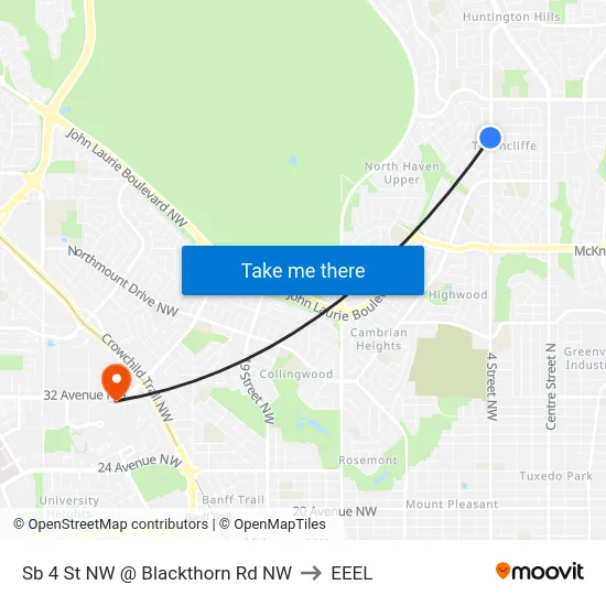 Sb 4 St NW @ Blackthorn Rd NW to EEEL map