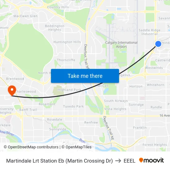 Martindale Lrt Station Eb (Martin Crossing Dr) to EEEL map