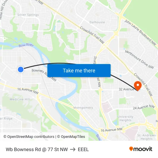 Wb Bowness  Rd @ 77 St NW to EEEL map