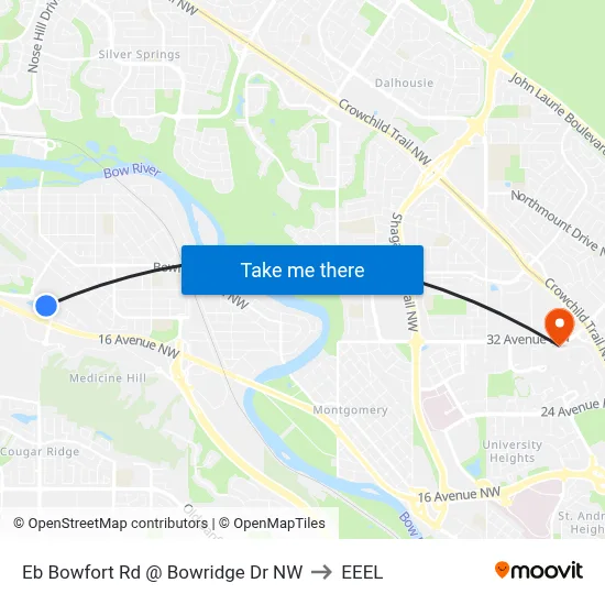 Eb Bowfort Rd @ Bowridge Dr NW to EEEL map