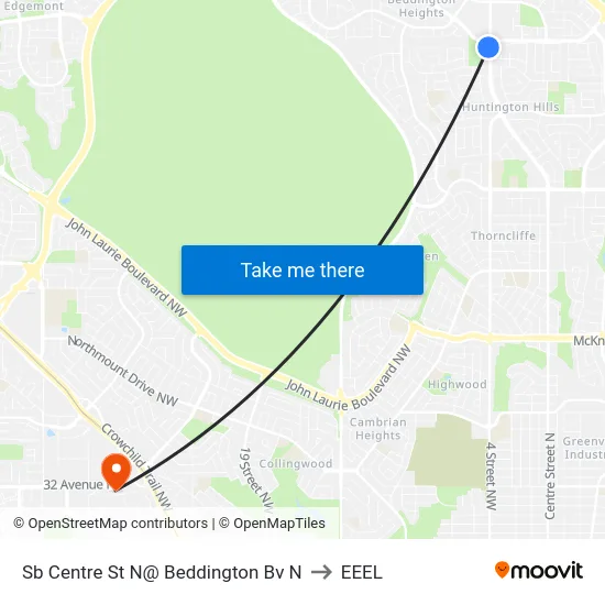 Sb Centre St N@ Beddington Bv N to EEEL map