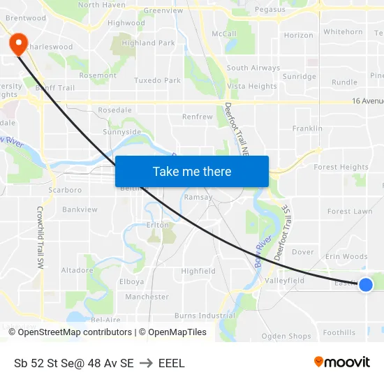 Sb 52 St Se@ 48 Av SE to EEEL map